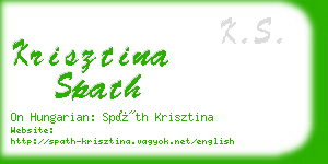 krisztina spath business card